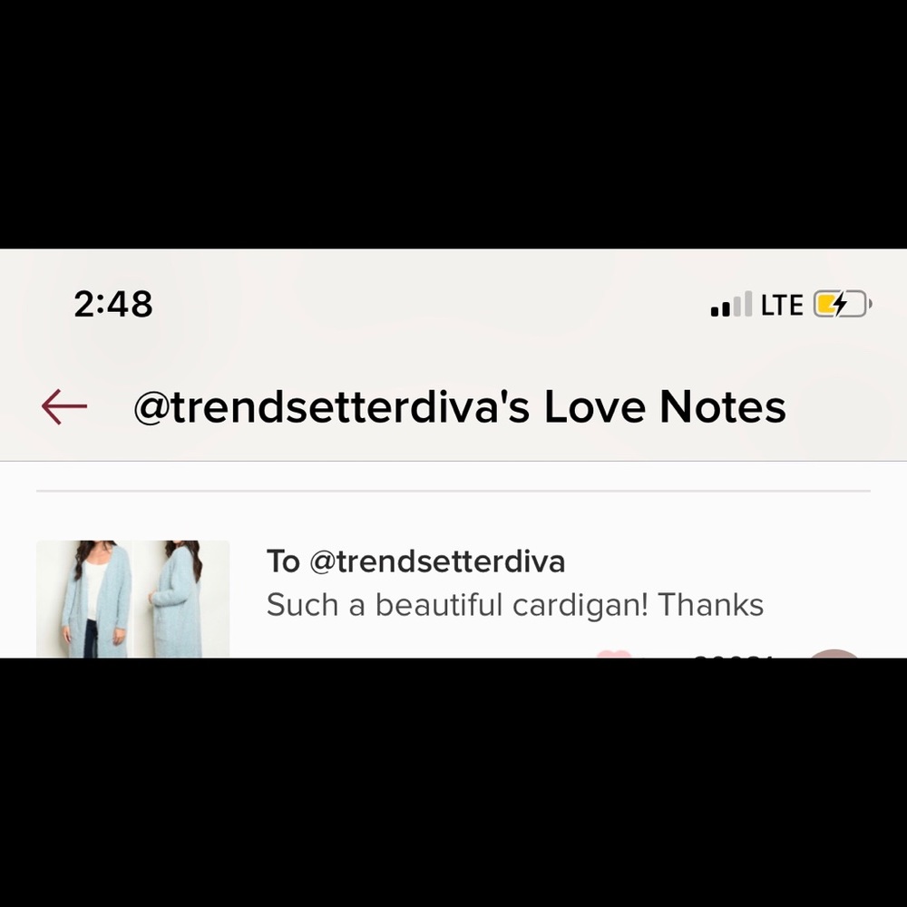 SKY BLUE OVERSIZED FUZZY CARDIGAN/ SWEATER - Picture 5 of 8